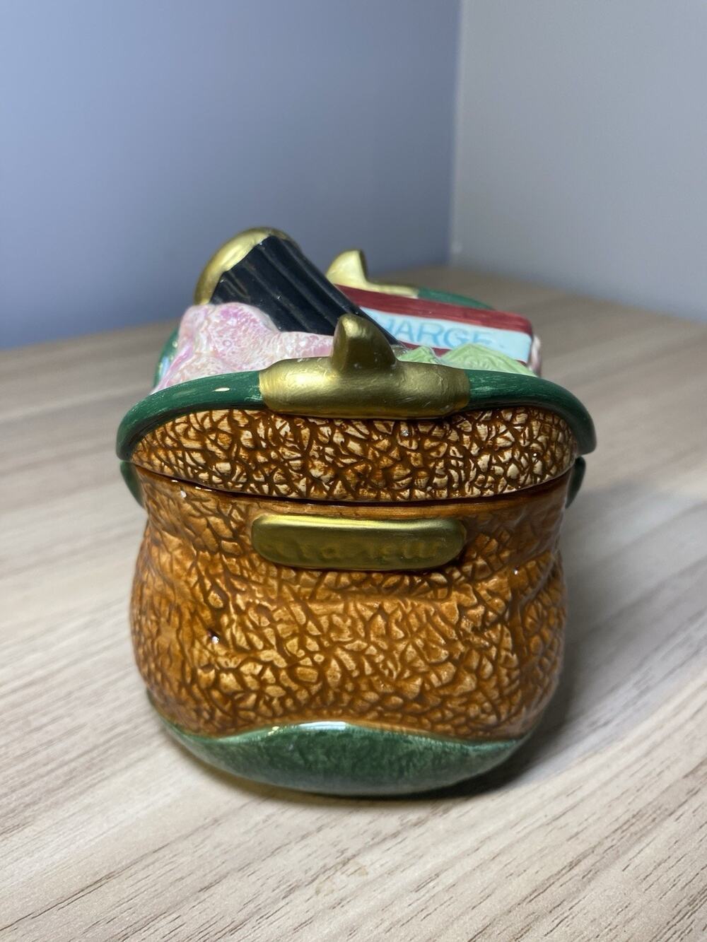 Vintage Omnibus by Fitz and Floyd Bag Jar